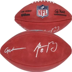 New York Jets Autographed Items | Footballs^Aaron Rodgers & Garrett Wilson Dual-Signed Duke Full Color Football