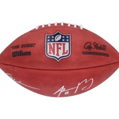 New York Jets Autographed Items | Footballs^Aaron Rodgers & Garrett Wilson Dual-Signed Duke Full Color Football