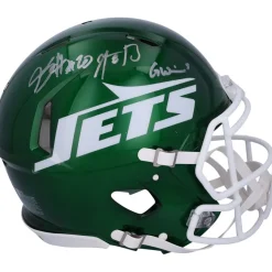 New York Jets Autographed Items | Helmets^Aaron Rodgers, Breece Hall & Garrett Wilson Autographed 2024 Riddell Speed Authentic Helmet