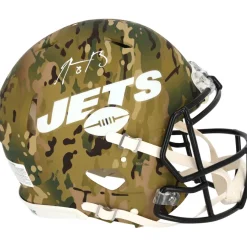 New York Jets Autographed Items | Helmets^Aaron Rodgers Autographed Riddell Camo Speed Authentic Helmet