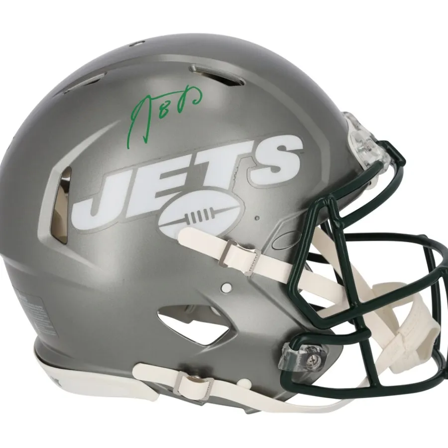 New York Jets Autographed Items^Aaron Rodgers Autographed Riddell Flash Speed Authentic Helmet