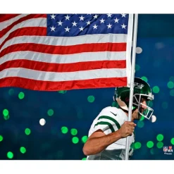 New York Jets Wall Art | Photos^Aaron Rodgers Unsigned American Flag Photograph