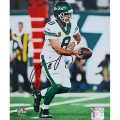 New York Jets Photos^Aaron Rodgers Autographed 8" X 10" Handoff Photograph