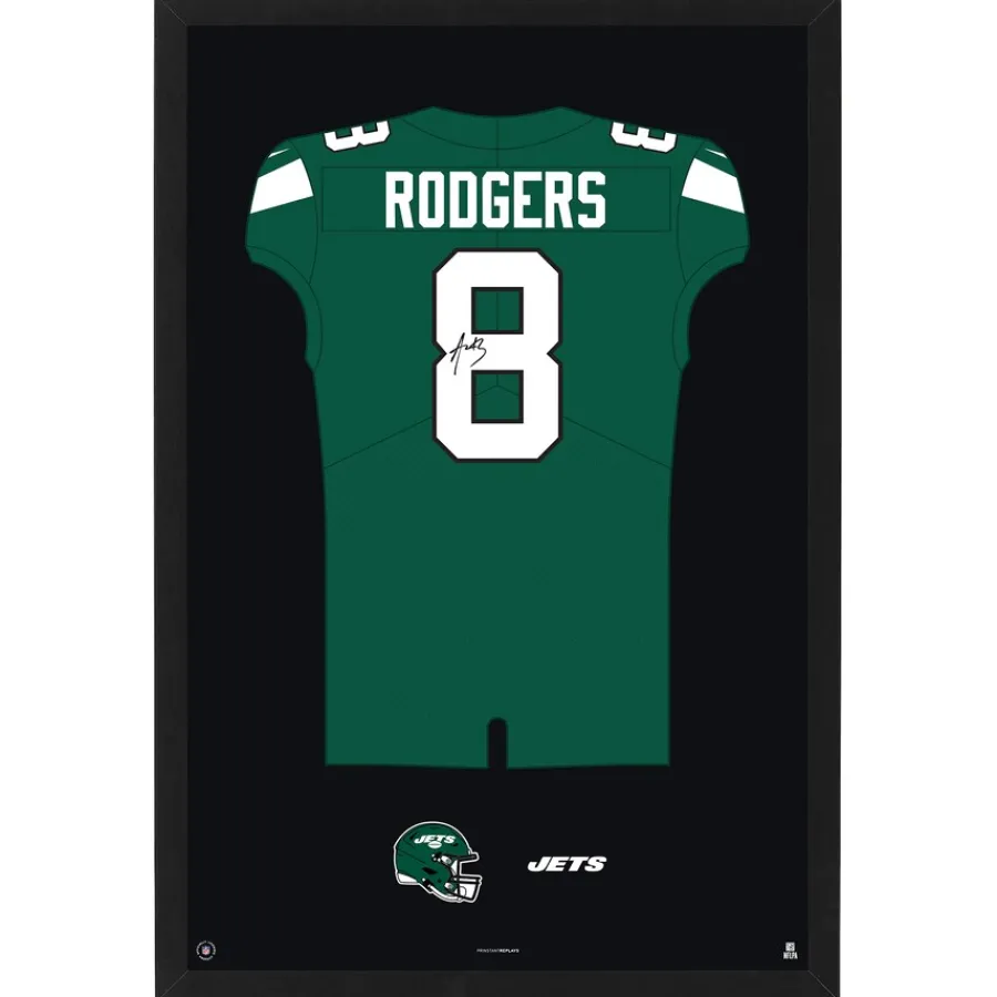 New York Jets Wall Art | Wall Art^Aaron Rodgers Home Jersey Framed Art Print