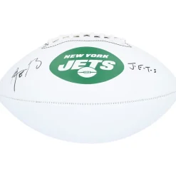 New York Jets Autographed Items | Footballs^Aaron Rodgers Autographed Franklin White Panel Football With