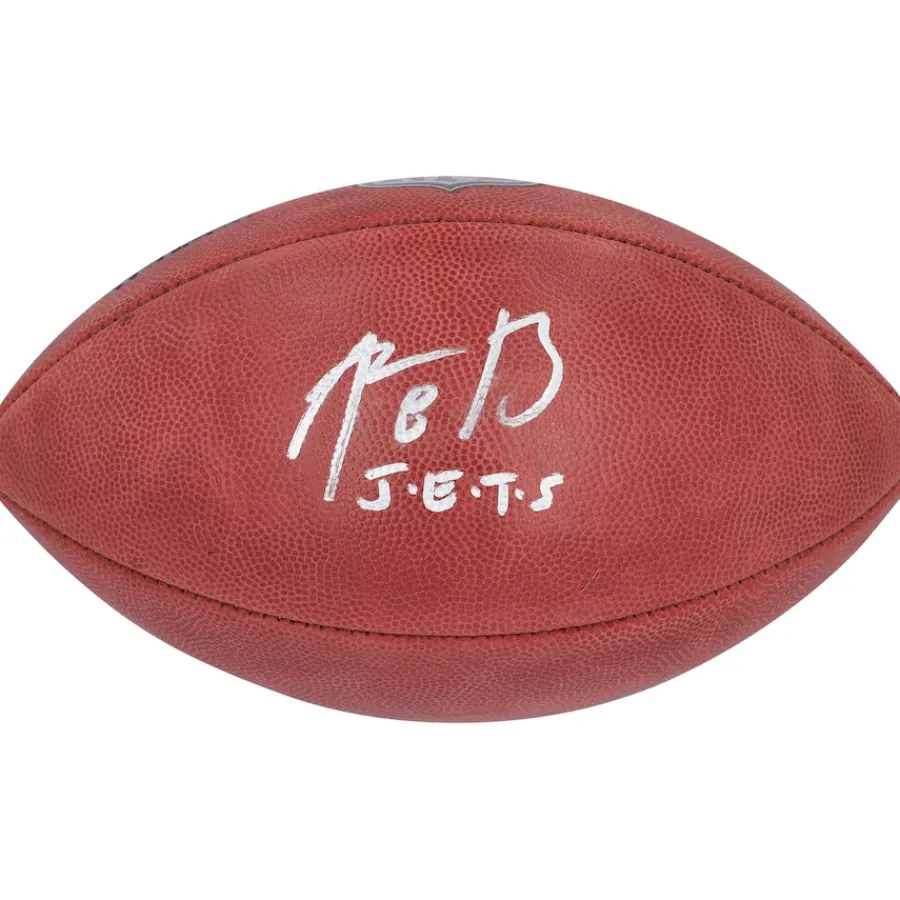 New York Jets Autographed Items | Footballs^Aaron Rodgers Autographed Duke Full Color Football With "J-E-T-S" Inscription