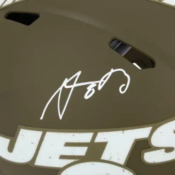 New York Jets Autographed Items | Helmets^Aaron Rodgers Autographed Riddell 2022 Salute To Service Speed Authentic Helmet