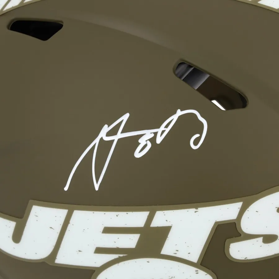 New York Jets Autographed Items | Helmets^Aaron Rodgers Autographed Riddell 2022 Salute To Service Speed Authentic Helmet