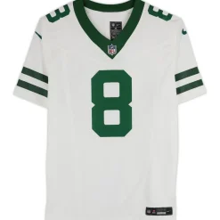 New York Jets Autographed Items | Collectible Jerseys^Aaron Rodgers Autographed White F.U.S.E. Nike Limited Jersey