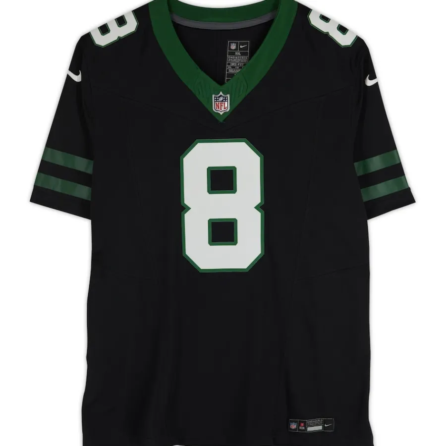 New York Jets Autographed Items | Collectible Jerseys^Aaron Rodgers Autographed Black F.U.S.E. Nike Limited Jersey