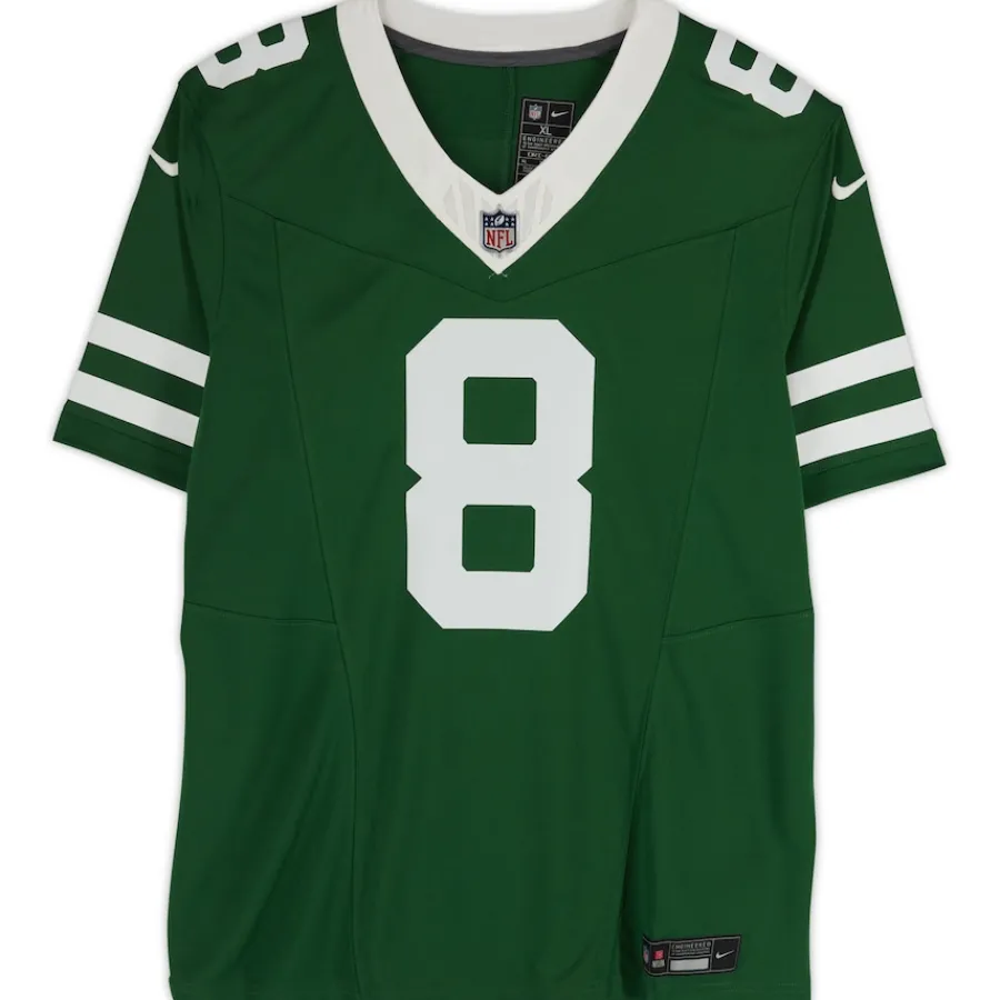 New York Jets Collectible Jerseys | Autographed Items^Aaron Rodgers Autographed Green F.U.S.E. Nike Limited Jersey