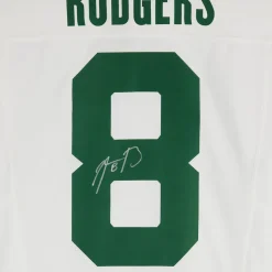 New York Jets Autographed Items | Collectible Jerseys^Aaron Rodgers Autographed White F.U.S.E. Nike Limited Jersey