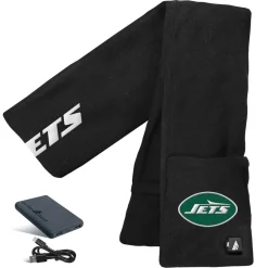 New York Jets Gloves & Scarves^ActionHeat Black 5V Battery Heated Scarf