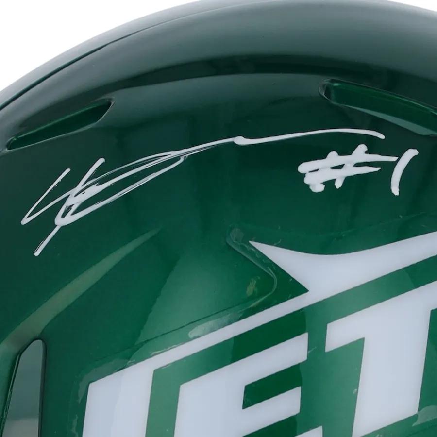 New York Jets Autographed Items | Helmets^Ahmad Sauce Gardner Autographed Throwback 1965-77 Speed Mini Helmet