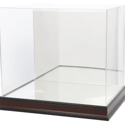 New York Jets Display Cases^Antique Mahogany Helmet Display Case With Mirror Back
