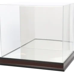 New York Jets Display Cases^Antique Mahogany Helmet Display Case With Mirror Back