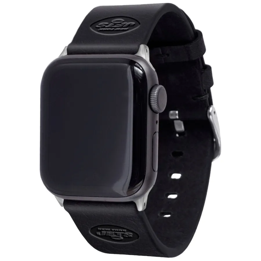 New York Jets Accessories | Accessories^Black Leather Apple Watch Band