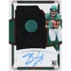 New York Jets Trading Cards^Breece Hall Autographed 2022 Panini National Treasures Cap Patch Relic #RHS-BHA #3/3 BGS Authenticated Rookie Card