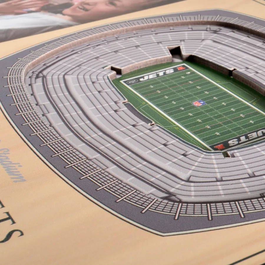 New York Jets Picture Frames & Albums^Brown 3D StadiumViews Picture Frame