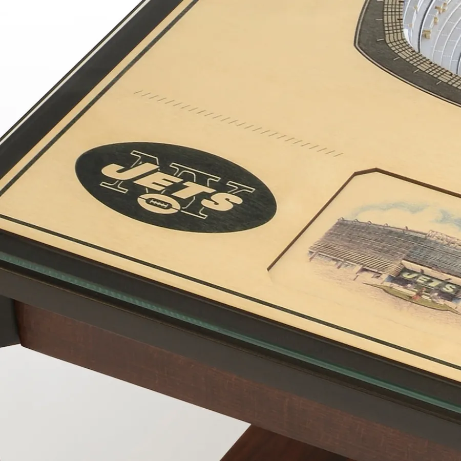 New York Jets Furniture^Brown 25-Layer StadiumView Lighted End Table