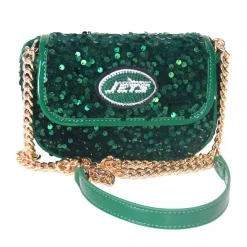 Women New York Jets Accessories | Purses^Cuce Green Sequin Crossbody Bag
