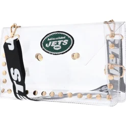 New York Jets Purses^Cuce Crystal Clear Envelope Crossbody Bag