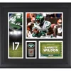 New York Jets Photos^Garrett Wilson Framed 15" X 17" Player Collage With A Piece Of Game-Used Ball