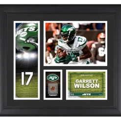 New York Jets Photos^Garrett Wilson Framed 15" X 17" Player Collage With A Piece Of Game-Used Ball