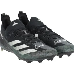 New York Jets Cleats & Shoes | Autographed Items^Garrett Wilson Autographed Game-Used Black/Gray Adidas Cleats From The 2023 NFL Season