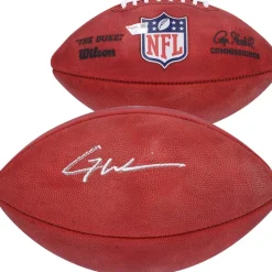 New York Jets Autographed Items | Footballs^Garrett Wilson Autographed Wilson Duke Full Color Logo Pro Football