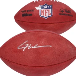 New York Jets Autographed Items | Footballs^Garrett Wilson Autographed Wilson Duke Full Color Logo Pro Football