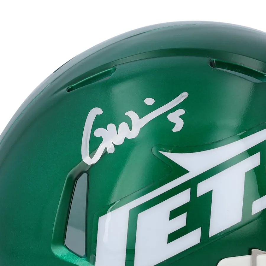 New York Jets Autographed Items | Helmets^Garrett Wilson Autographed 2024 Ridell Speed Mini Helmet