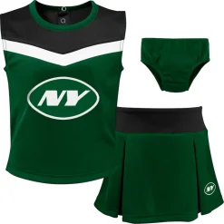 Kids New York Jets Dresses & Skirts^Girls Toddler Green Three-Piece Spirit Cheer Cheerleader Set