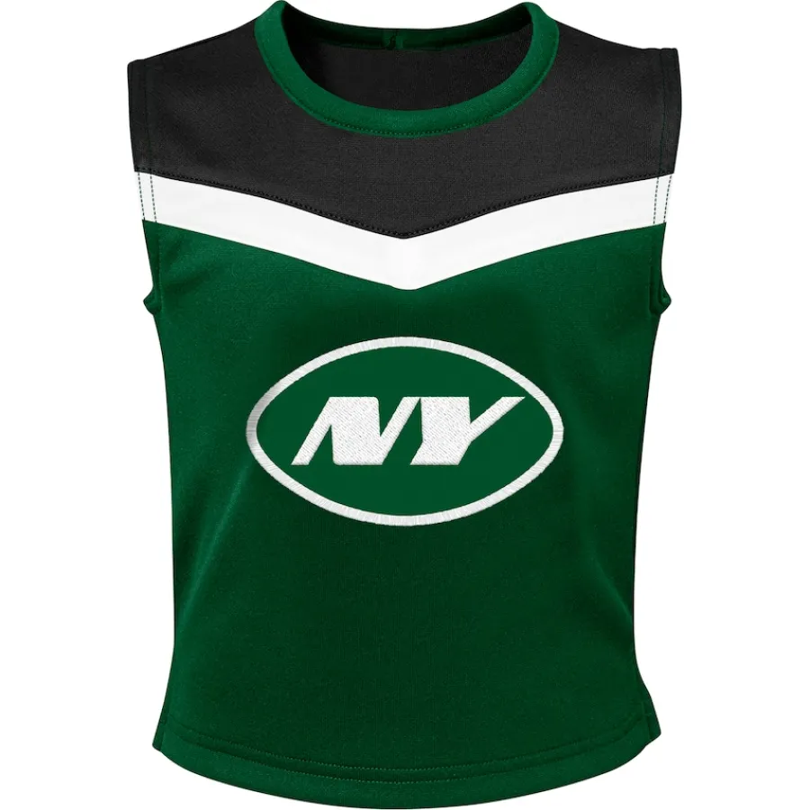Kids New York Jets Dresses & Skirts^Girls Youth Green Spirit Two-Piece Cheerleader Set