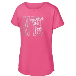 Kids New York Jets T-Shirts | Kids^Girls Youth Pink Signal Caller Dolman T-Shirt