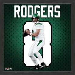 New York Jets Photos | Prints & Artwork^Highland Mint Aaron Rodgers 13'' X 13'' Impact Jersey Framed Photo