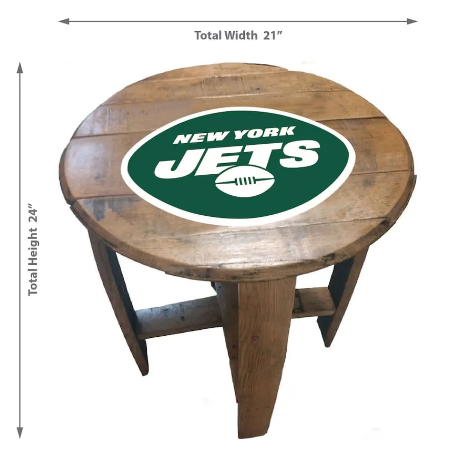 New York Jets Furniture^Imperial Oak Barrel Table