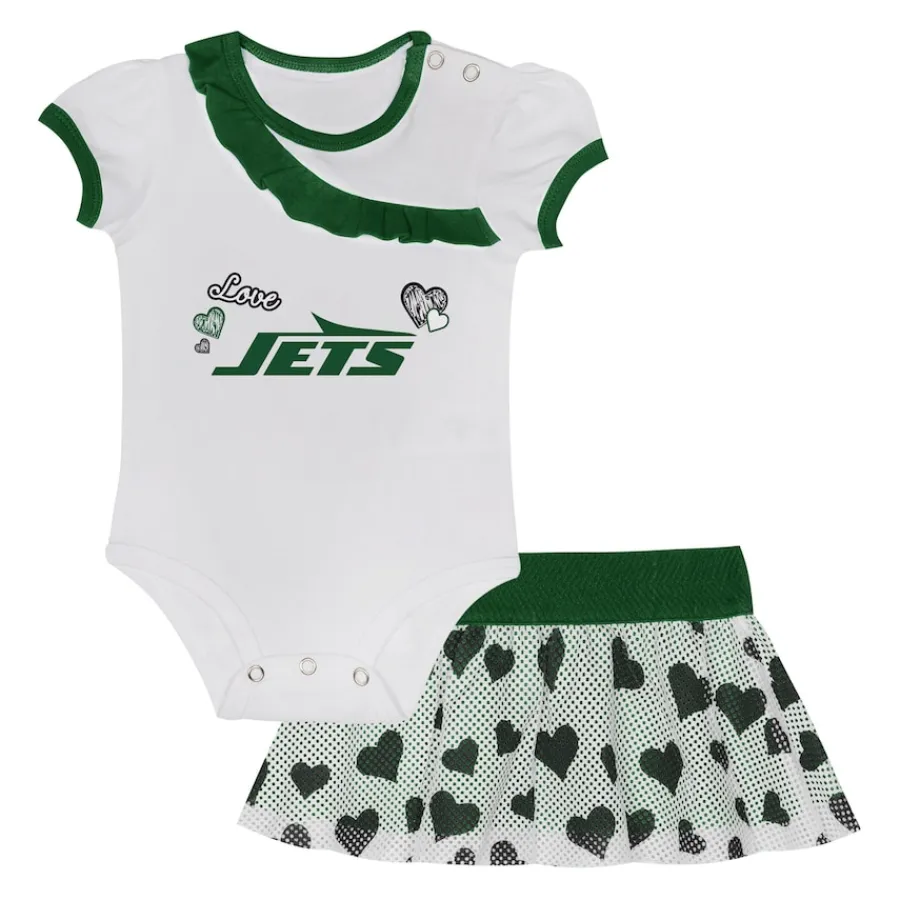 Kids New York Jets Rompers | Shorts & Pants^Infant Love My Team Bodysuit & Skirt Set