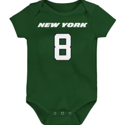 Kids New York Jets Rompers^Infant Aaron Rodgers Green Mainliner Player Name & Number Bodysuit