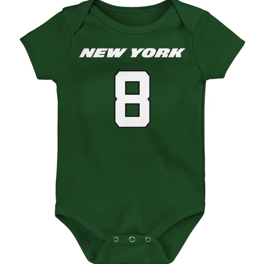 Kids New York Jets Rompers^Infant Aaron Rodgers Green Mainliner Player Name & Number Bodysuit