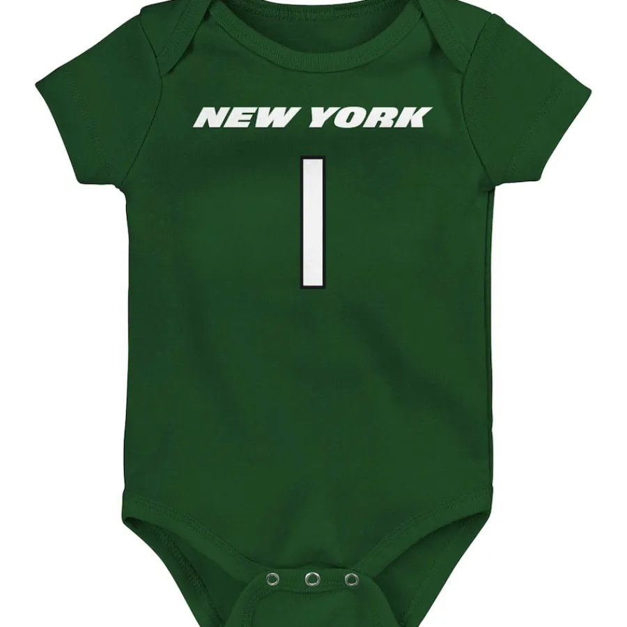 Kids New York Jets Rompers^Infant Ahmad Sauce Gardner Green Mainliner Player Name & Number Bodysuit