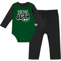 Kids New York Jets Rompers | Shorts & Pants^Infant Double Up Long Sleeve Bodysuit And Pants Set