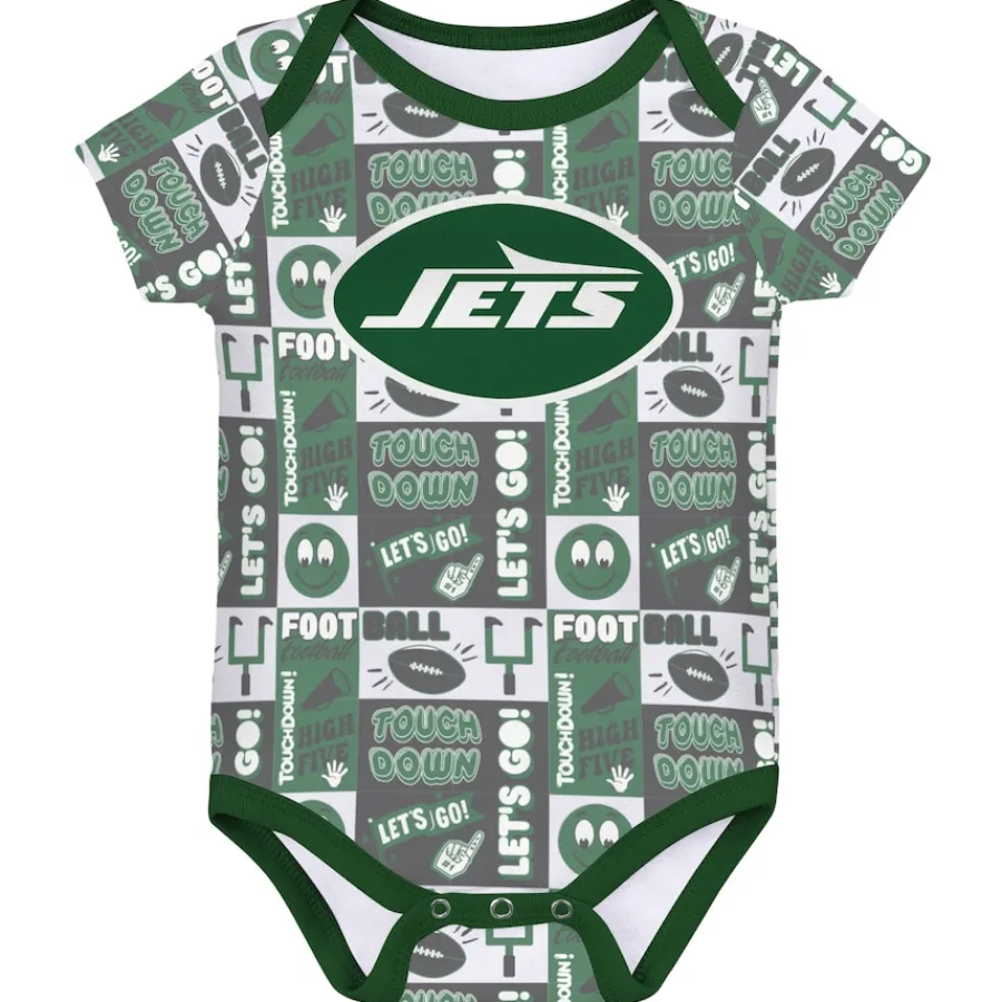 Kids New York Jets Rompers^Infant Play Day Three-Pack Bodysuit Set