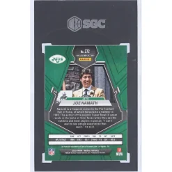 New York Jets Trading Cards^Joe Namath 2023 Panini Mosaic Honeycomb Case Hit #272 SGC Authenticated 9.5 Card