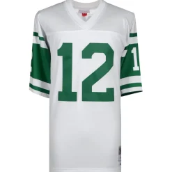 New York Jets Autographed Items | Collectible Jerseys^Joe Namath Autographed White Mitchell & Ness Replica Jersey
