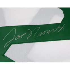 New York Jets Autographed Items | Collectible Jerseys^Joe Namath Autographed White Mitchell & Ness Replica Jersey