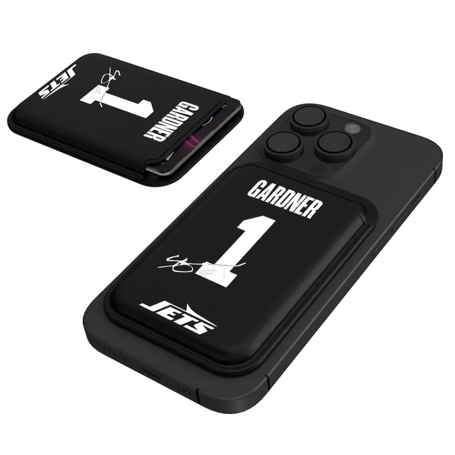 New York Jets Checkbooks-Wallets^Keyscaper Ahmad Sauce Gardner Black Magnetic Credit Card Wallet