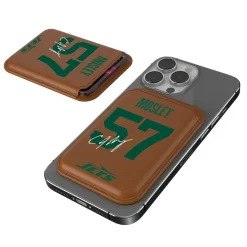 New York Jets Checkbooks-Wallets^Keyscaper C.J. Mosley Brown Magnetic Credit Card Wallet