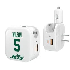 New York Jets Phone Cases | Electronics^Keyscaper Garrett Wilson Ready 2-in-1 USB Charger