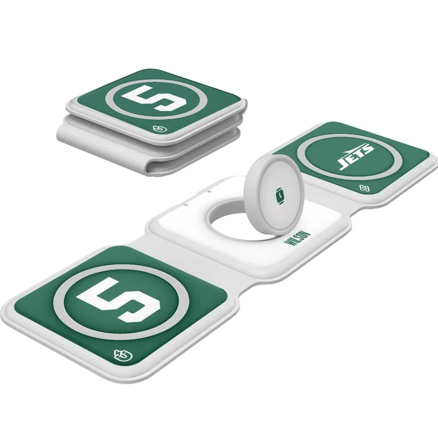 New York Jets Phone Cases | Electronics^Keyscaper Garrett Wilson 3-in-1 Foldable Charger